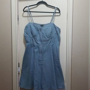 Demin polka dot corsetlike bodice 2xl dress